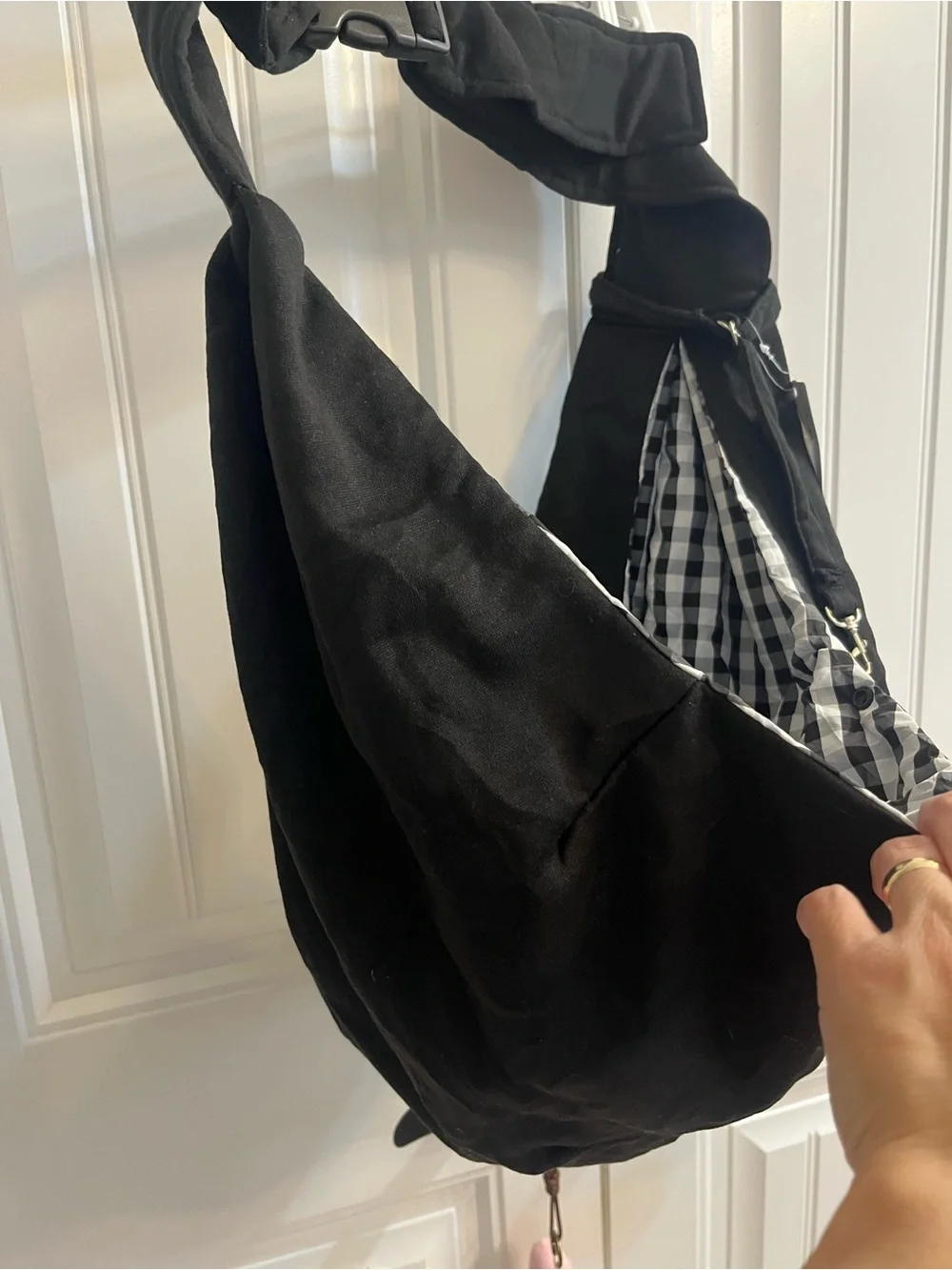 Pawaboo Black Pet Sling Carrier - Comfortable Hands-Free Dog & Cat Sling New